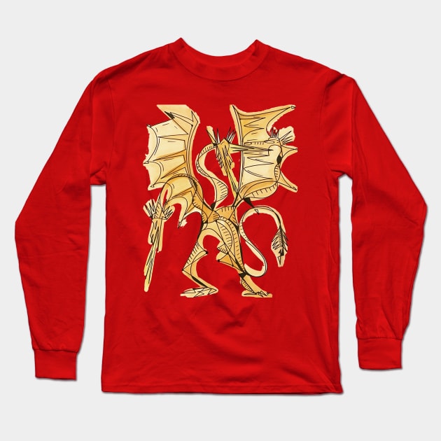 King Ghidorah by Pollux Long Sleeve T-Shirt by WorldofPollux